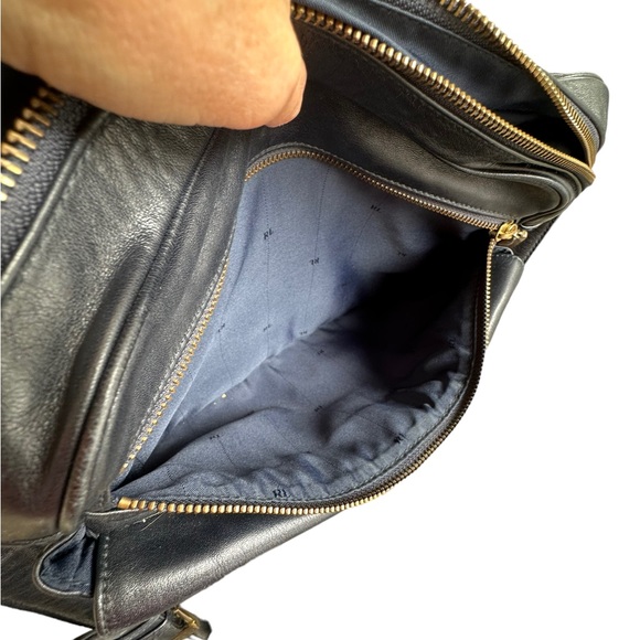 Ralph Lauren Navy Blue Leather Shoulder/Crossbody Purse - Picture 3 of 14